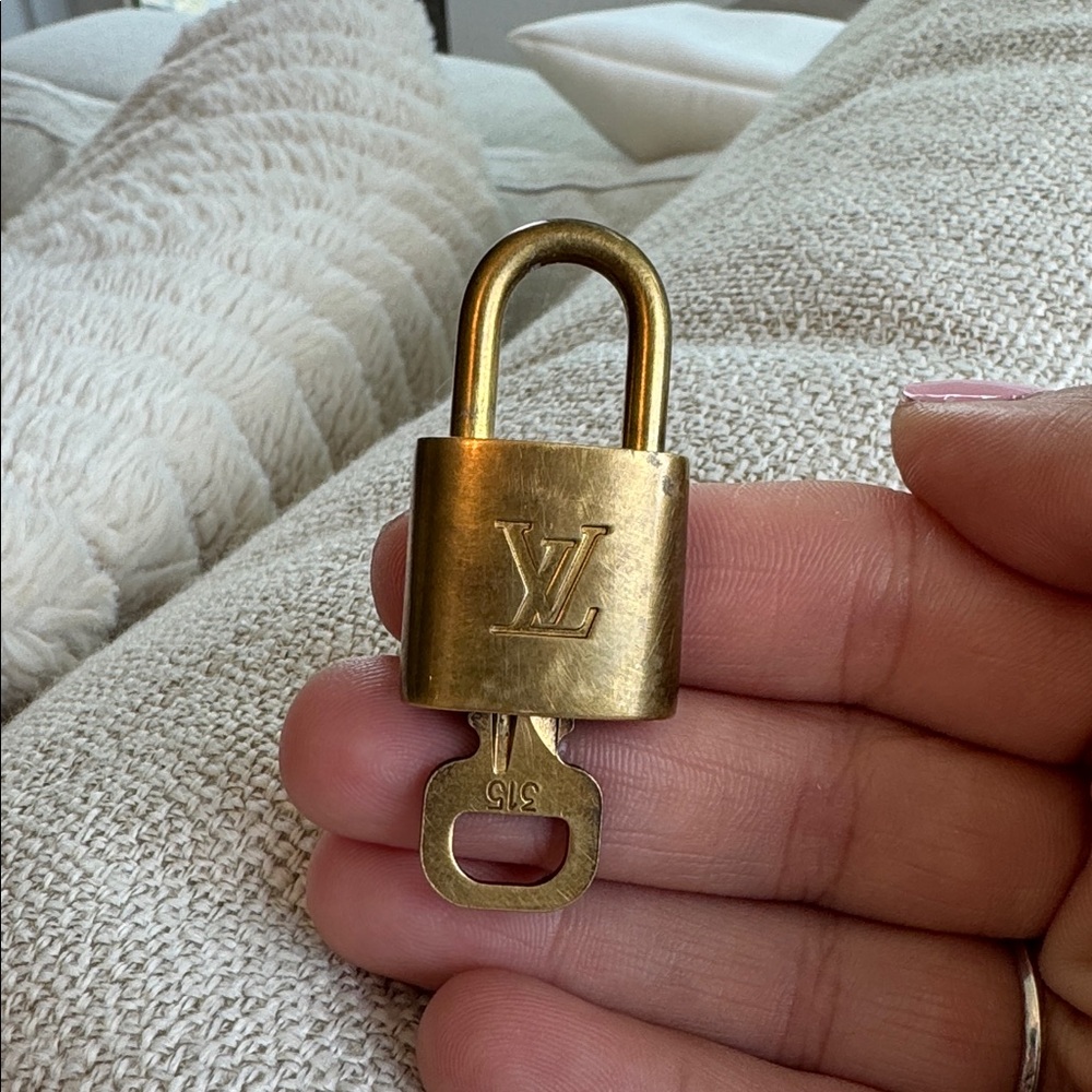 Louis Vuitton LV Lock & Key Gold LV Lock | Authentic Vintage